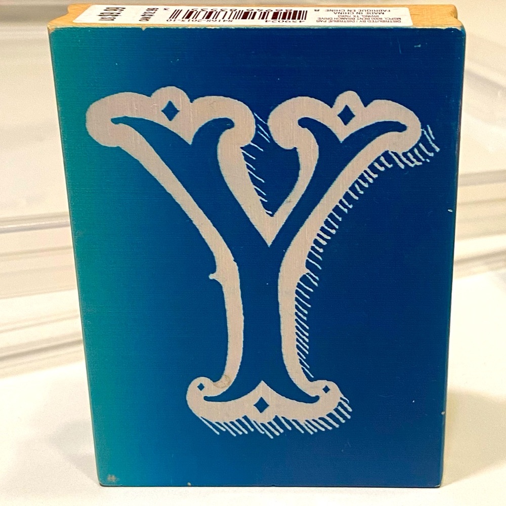 Monogram Letter “Y” Wooden Stamp